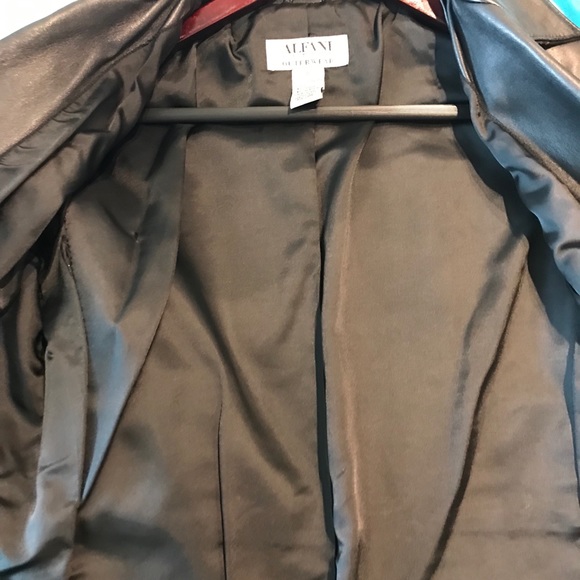 Genuine Alfani Leather Petite Jacket - Picture 4 of 5